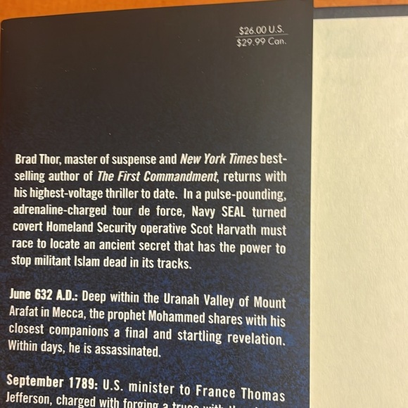 NWT 1st Edition Brad Thor The Last Patriot A Thriller NYT Bestseller - Picture 5 of 13